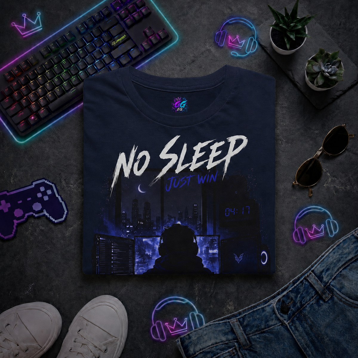 Koszulka "No Sleep, Just Win" (Przód)