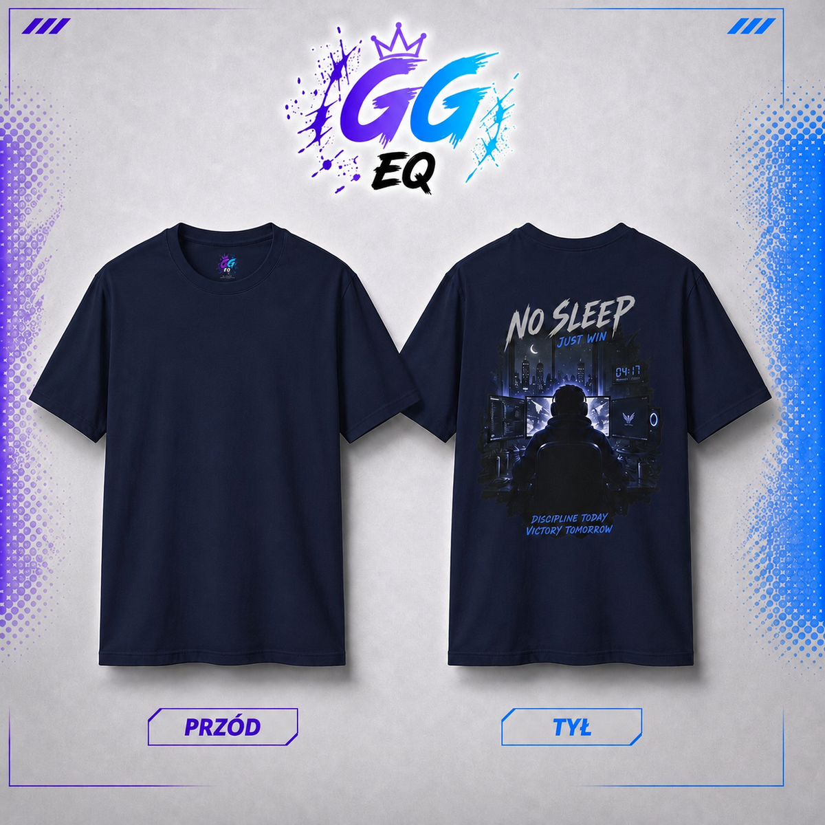 Koszulka "No Sleep, Just Win" (Tył)