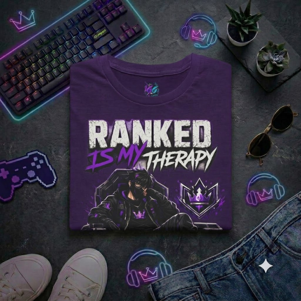 Koszulka "Ranked is my therapy" (Przód)