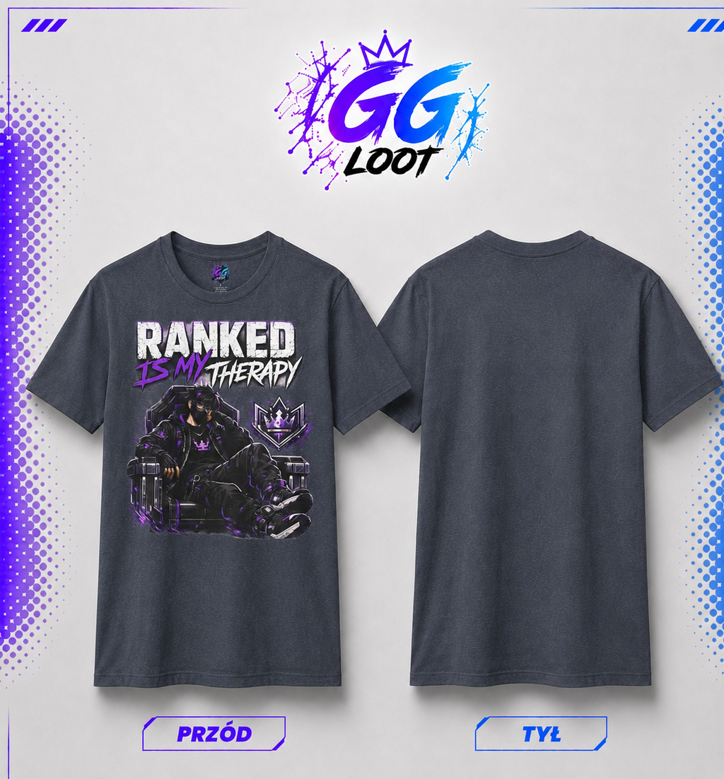 Koszulka "Ranked is my therapy" (Przód)