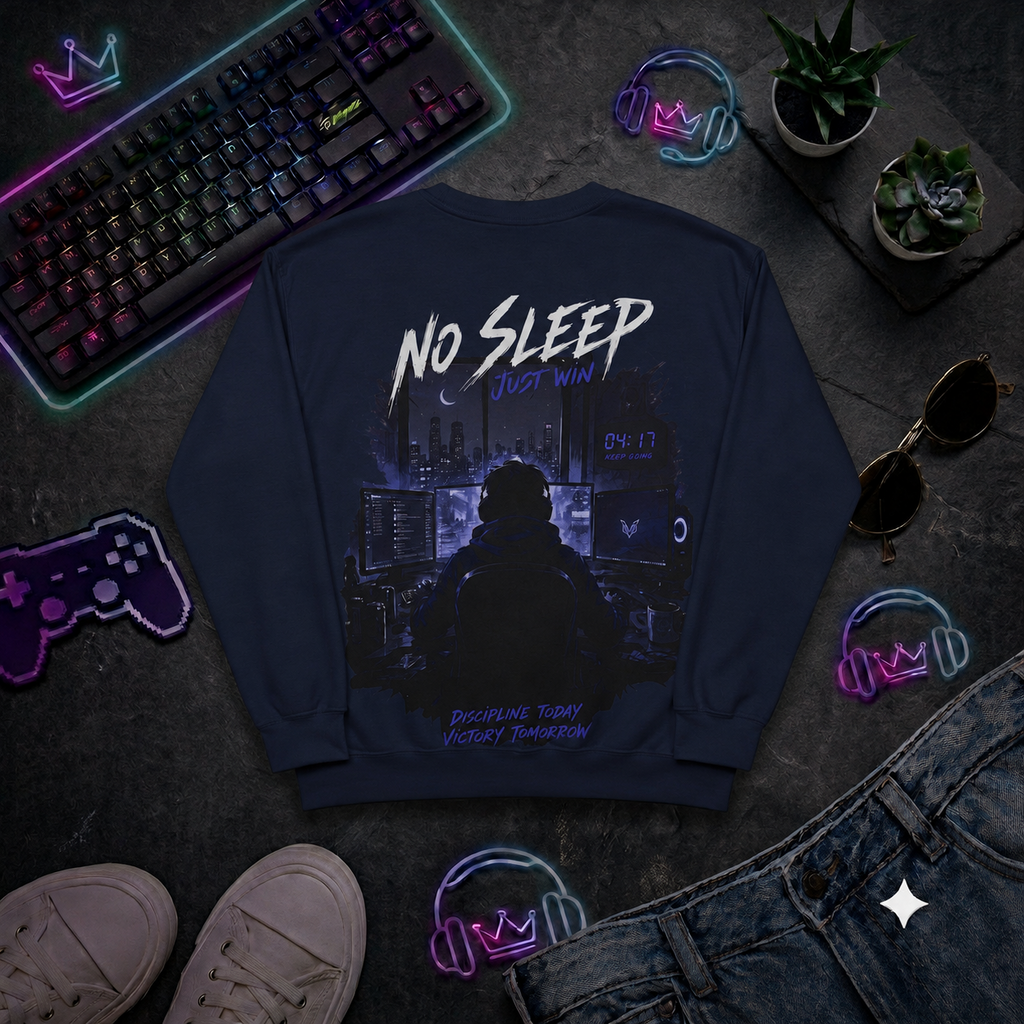 Bluza "No Sleep, Just Win" (Tył)