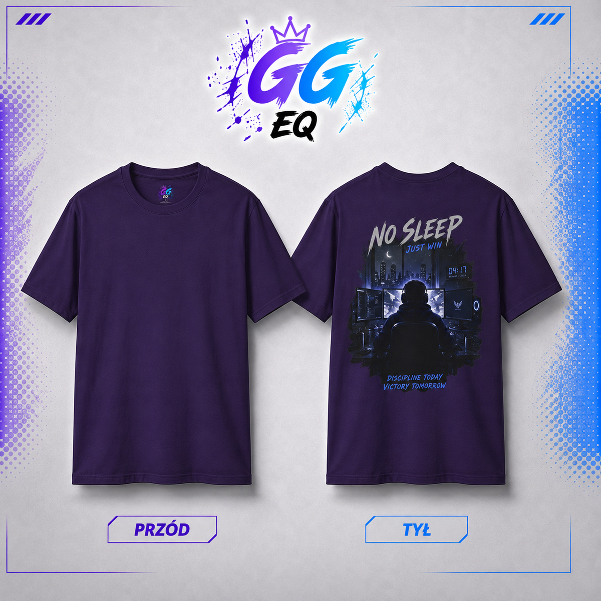 Koszulka "No Sleep, Just Win" (Tył)