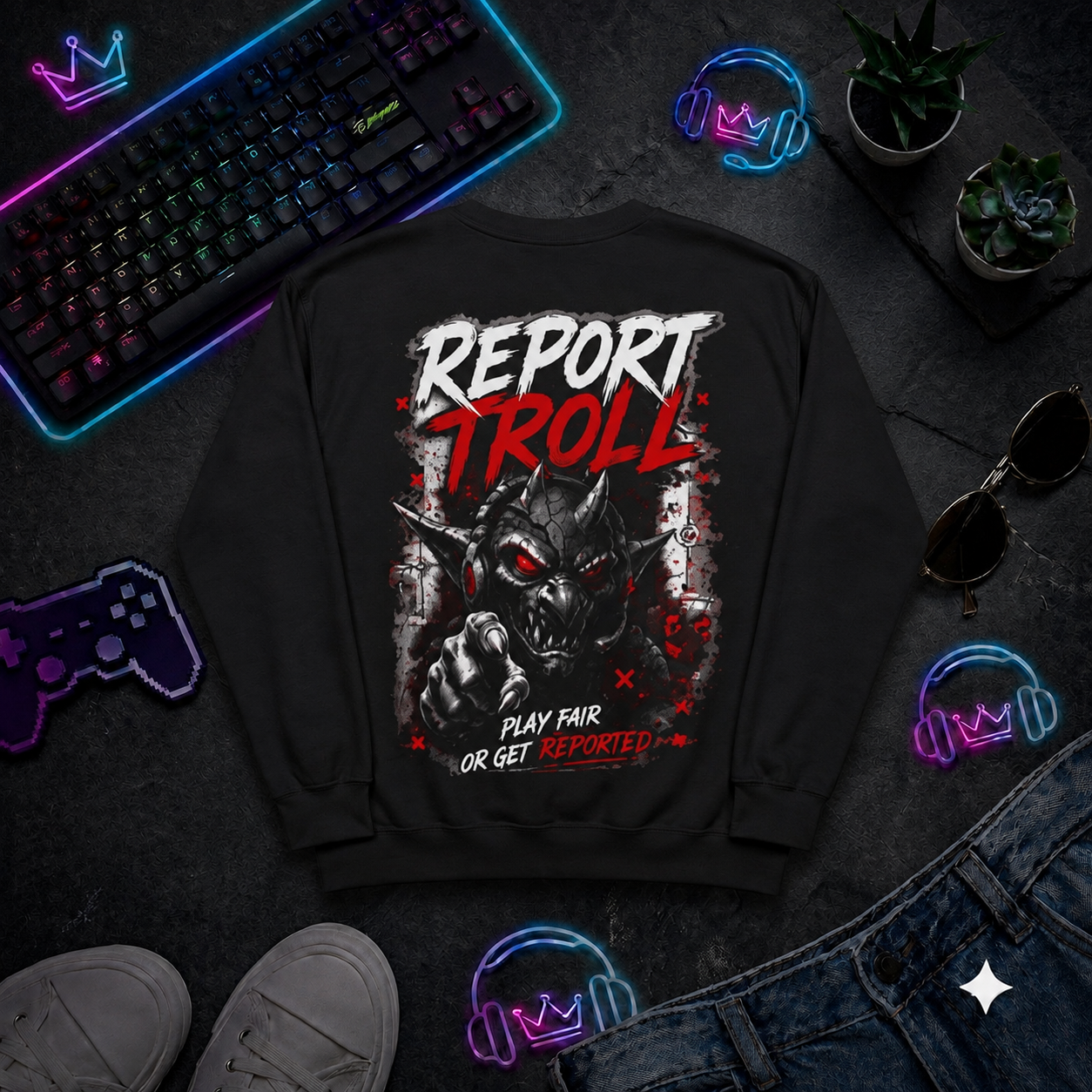 Bluza – "Report Troll" (Tył)