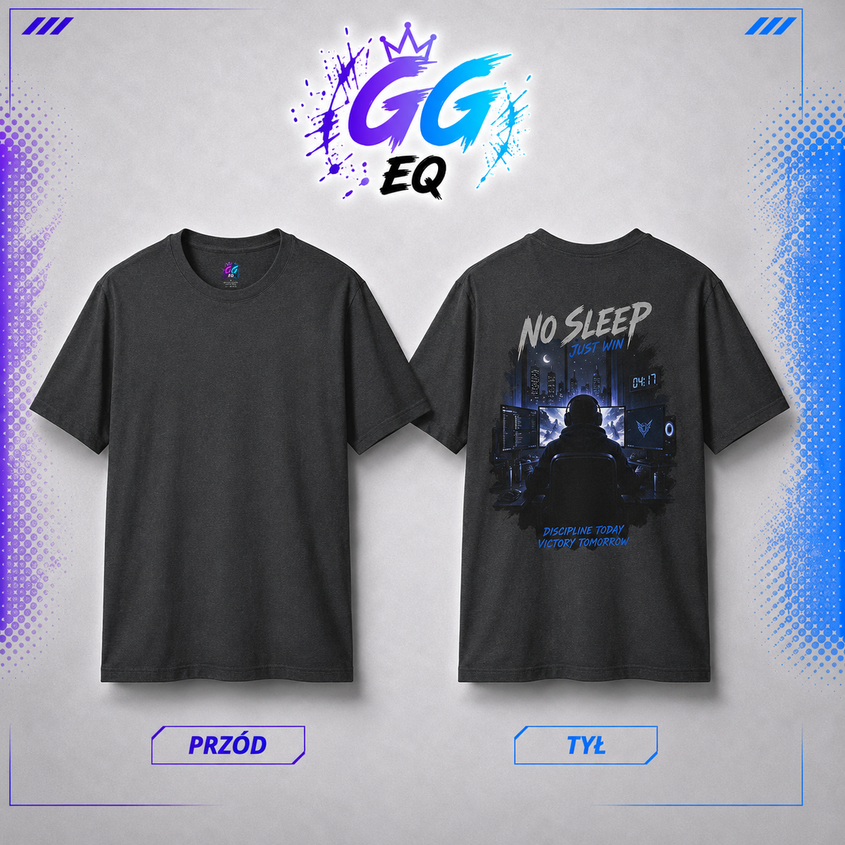 Koszulka "No Sleep, Just Win" (Tył)