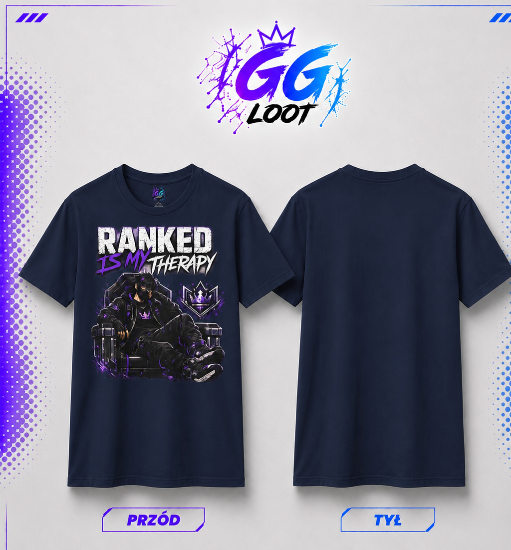 Koszulka "Ranked is my therapy" (Przód)