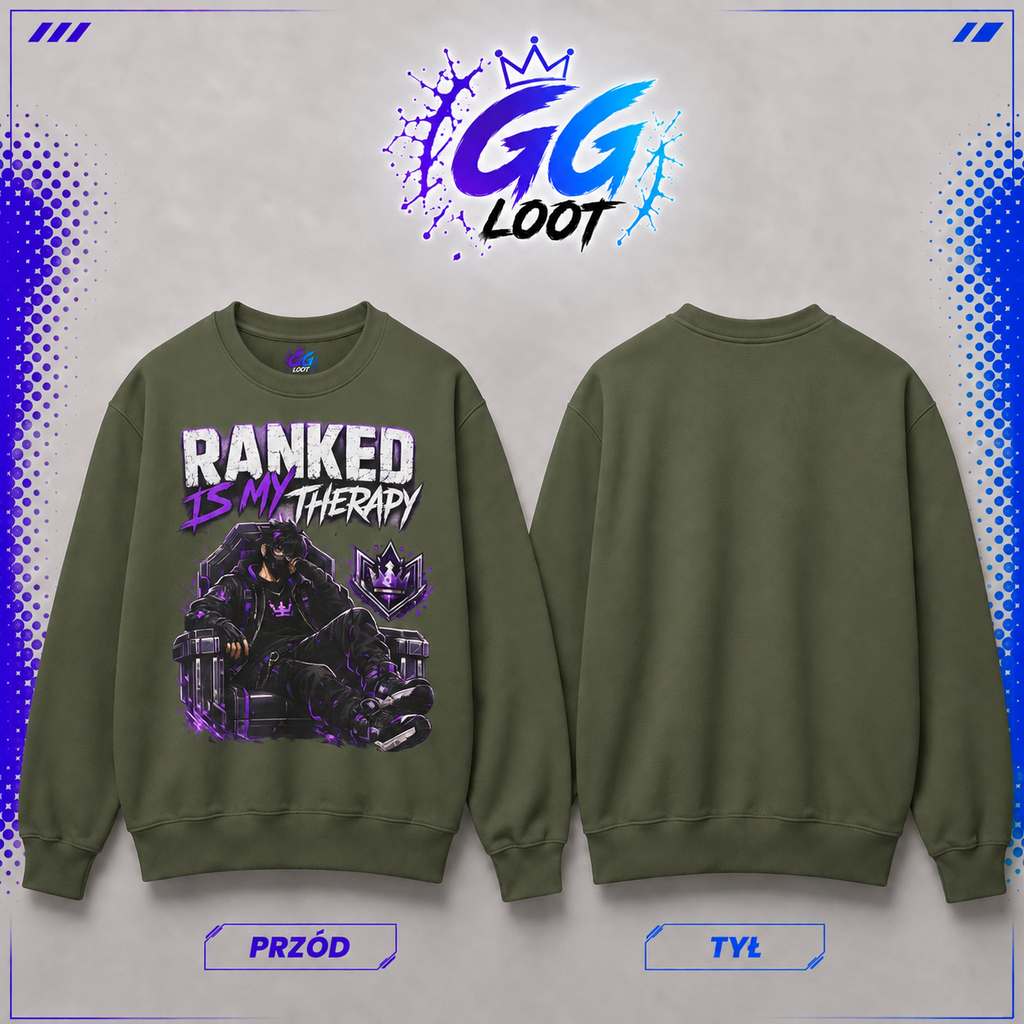Bluza - "Ranked Is My Therapy" (Przód)